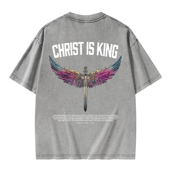 Christ Is King Christian Washed T-Shirt