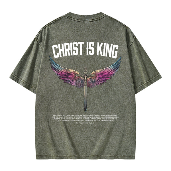 Christ Is King Christian Washed T-Shirt