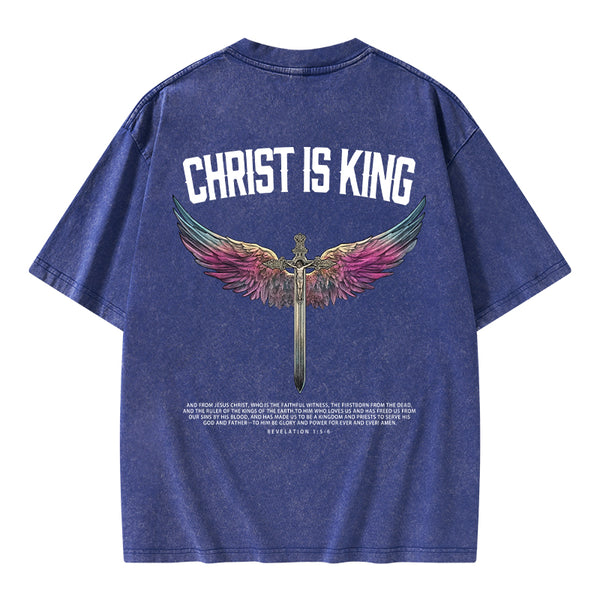 Christ Is King Christian Washed T-Shirt