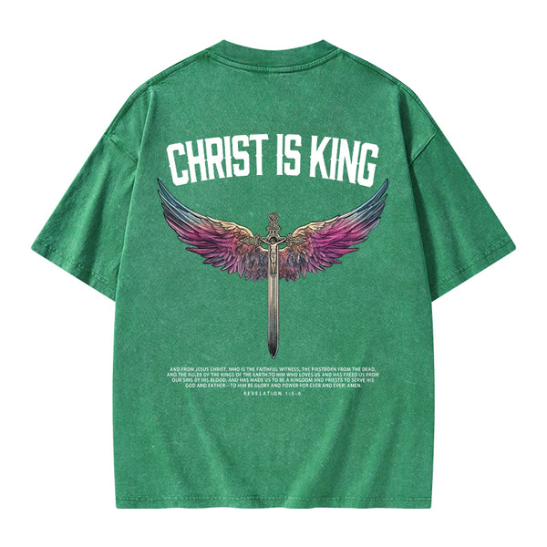 Christ Is King Christian Washed T-Shirt