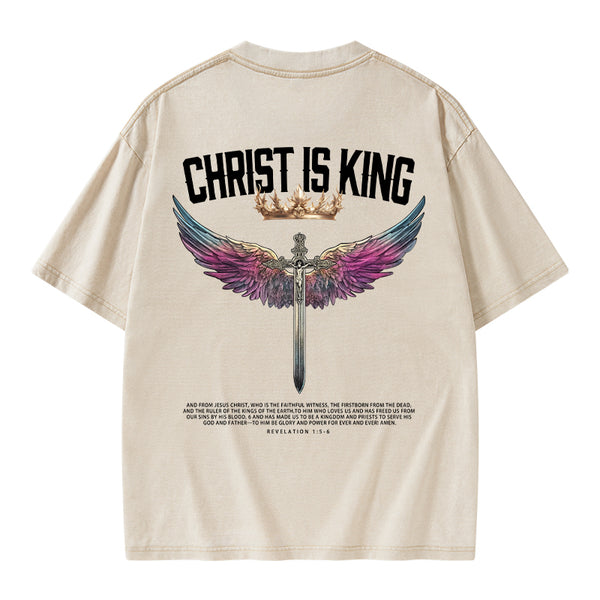 Christ Is King Christian Washed T-Shirt