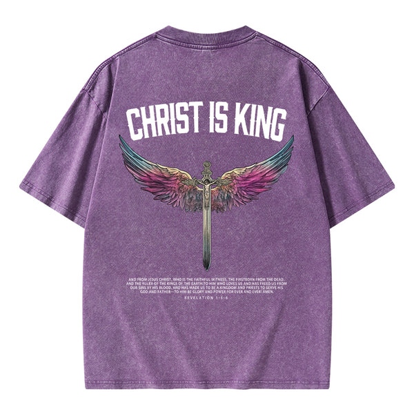 Christ Is King Christian Washed T-Shirt