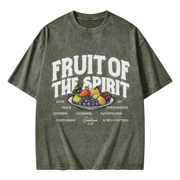 Fruit Of The Spirit Christian Washed T-Shirt