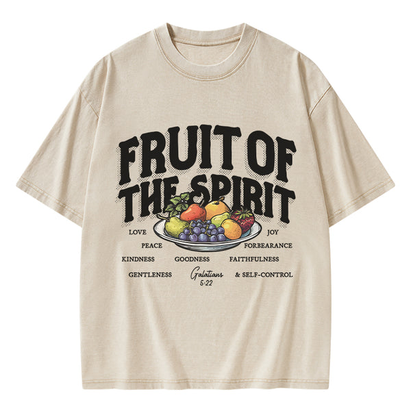 Fruit Of The Spirit Christian Washed T-Shirt