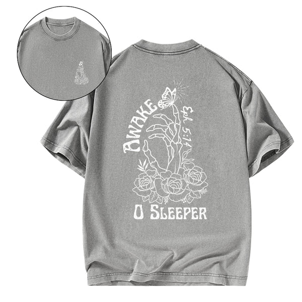 Awake O Sleeper Christian Washed T-Shirt