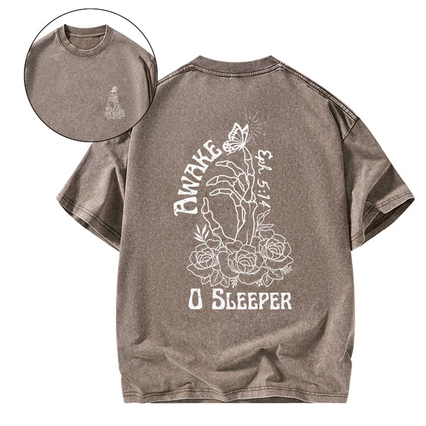 Awake O Sleeper Christian Washed T-Shirt