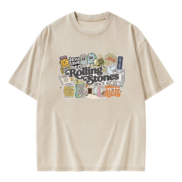 Rolling Stones Christian Washed T-Shirt