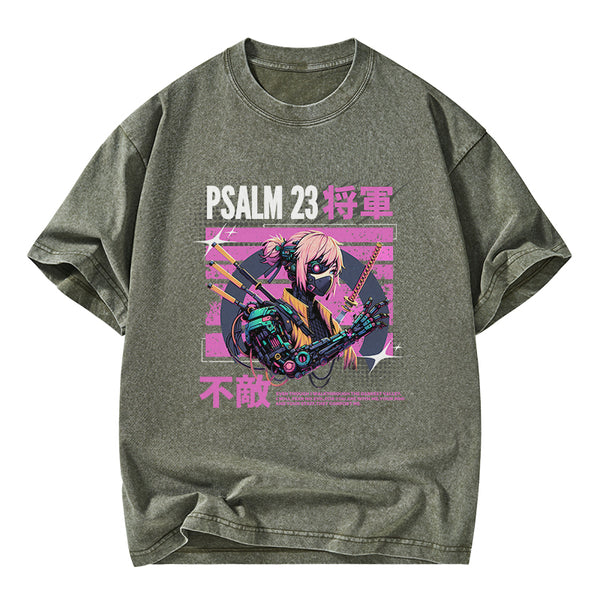 I Will Fear No Evil Christian Washed T-Shirt