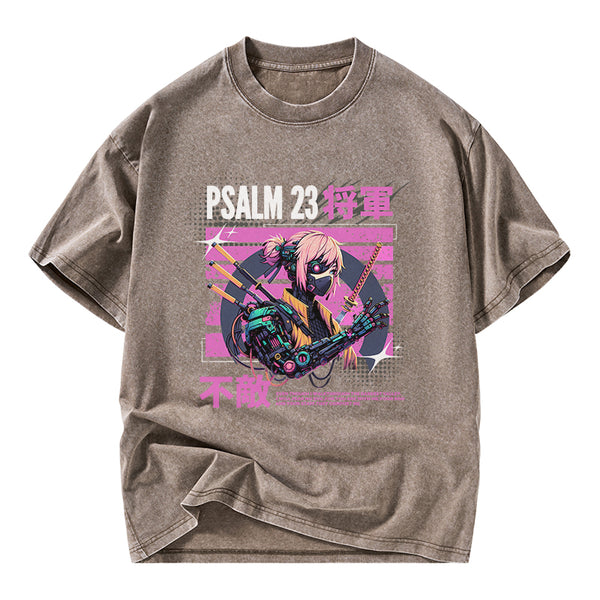 I Will Fear No Evil Christian Washed T-Shirt