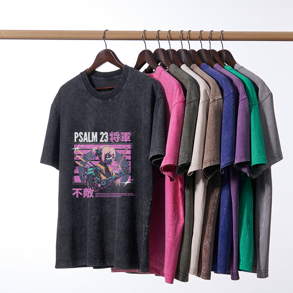 I Will Fear No Evil Christian Washed T-Shirt