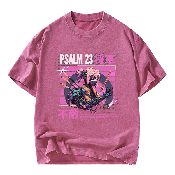 I Will Fear No Evil Christian Washed T-Shirt