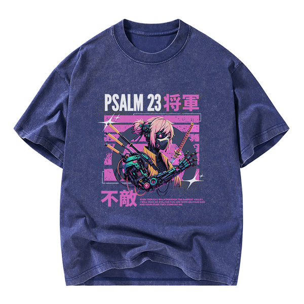 I Will Fear No Evil Christian Washed T-Shirt