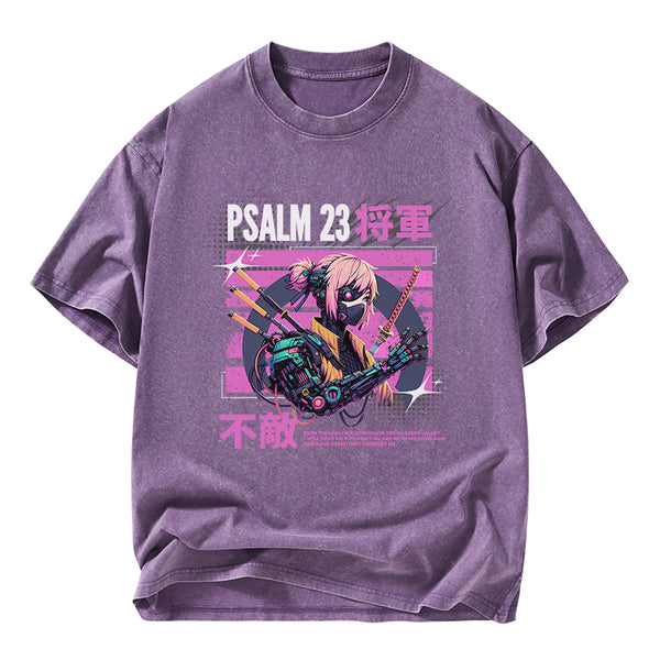 I Will Fear No Evil Christian Washed T-Shirt