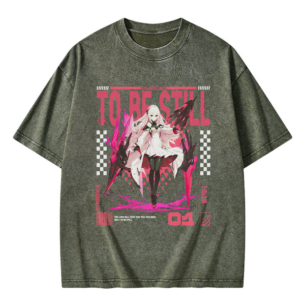 The Lord Will Fight For You Christian Washed T-Shirt