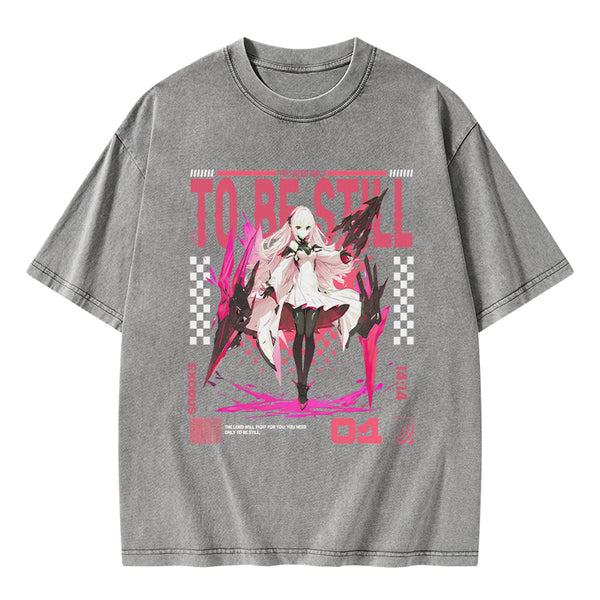 The Lord Will Fight For You Christian Washed T-Shirt