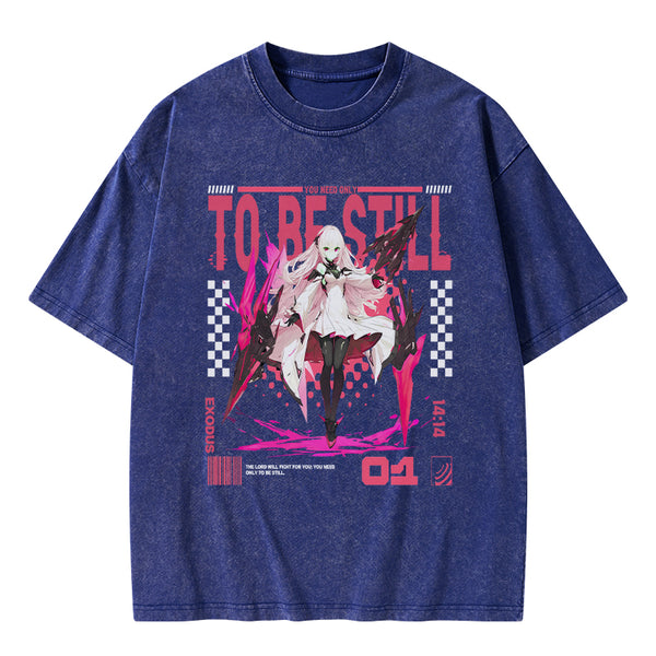 The Lord Will Fight For You Christian Washed T-Shirt