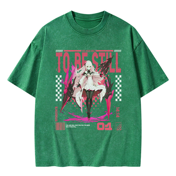 The Lord Will Fight For You Christian Washed T-Shirt