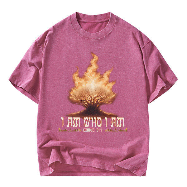 I Am Who I Am Christian Washed T-Shirt