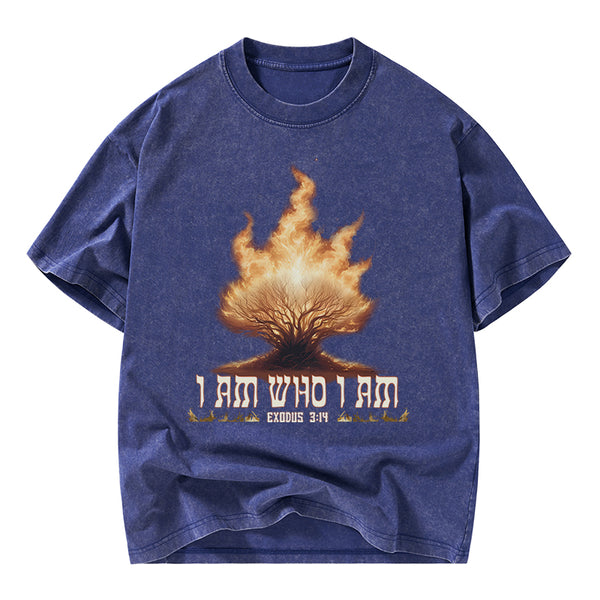 I Am Who I Am Christian Washed T-Shirt