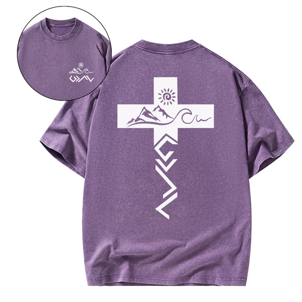 God Is Greater Than the Highs and Lows New Christian Washed T-Shirt