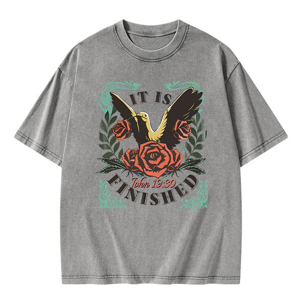 It is Finished Christian Washed T-Shirt