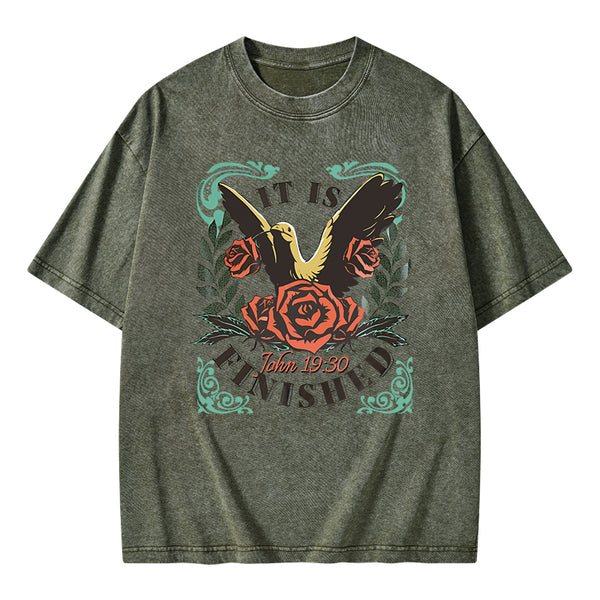 It is Finished Christian Washed T-Shirt
