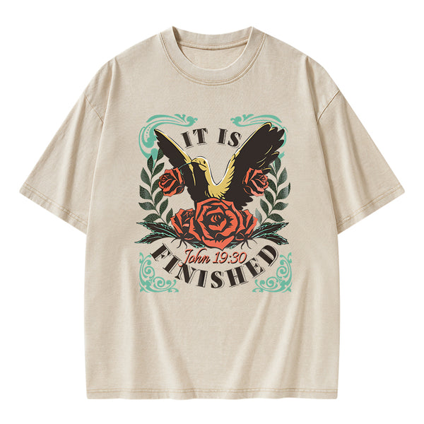 It is Finished Christian Washed T-Shirt