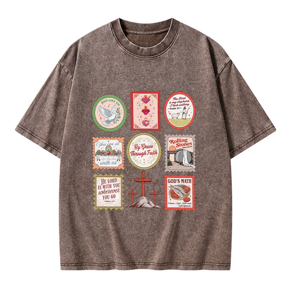 By Grace Through Faith Christian Washed T-Shirt