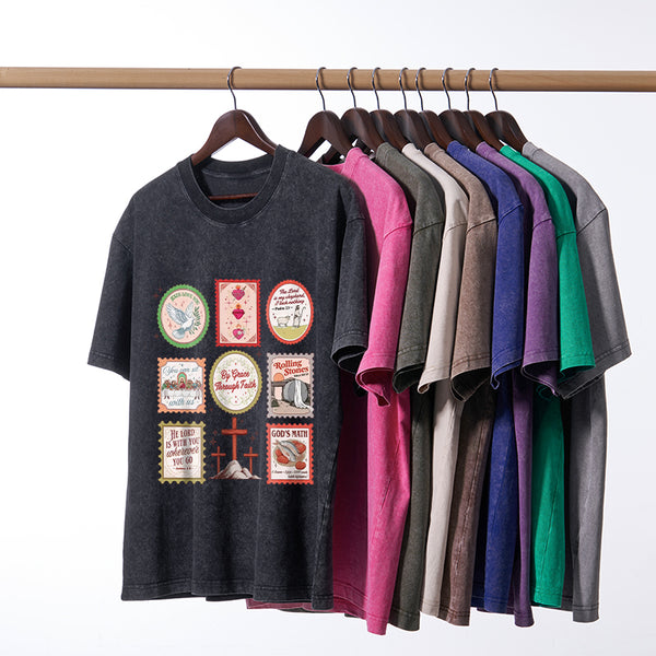 By Grace Through Faith Christian Washed T-Shirt