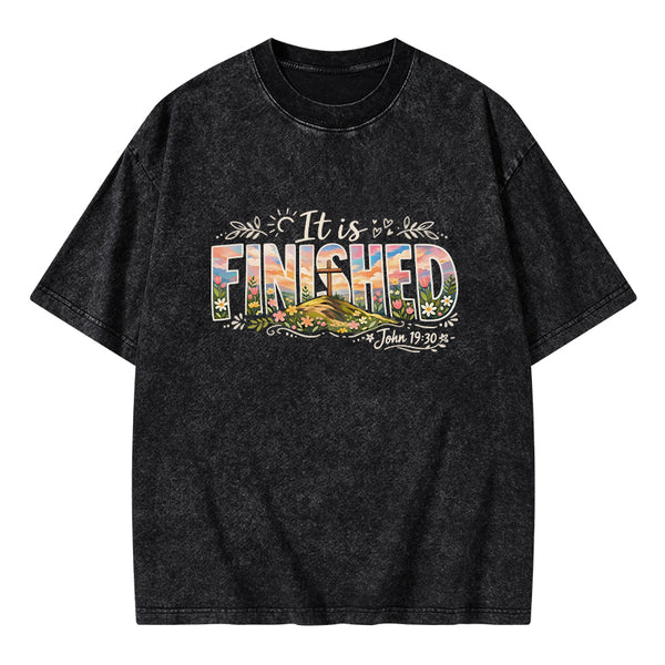 It Is Finished Christian Washed T-Shirt