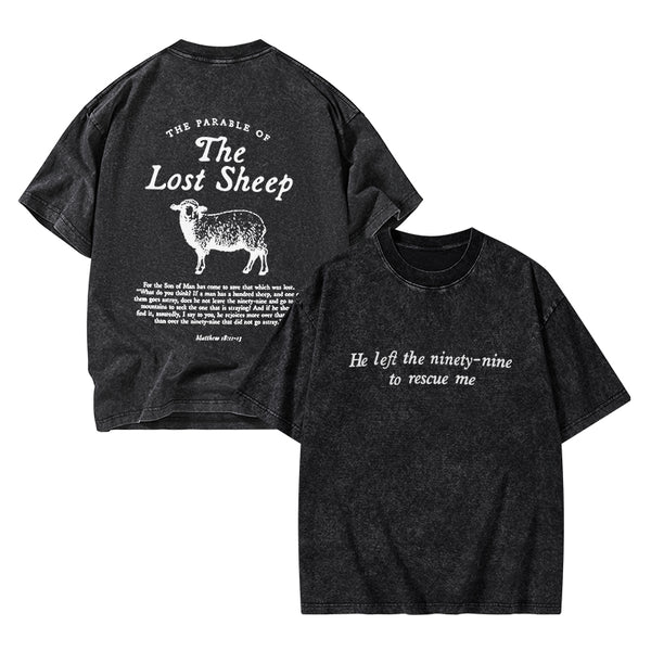 The Lost Sheep Christian Washed T-Shirt