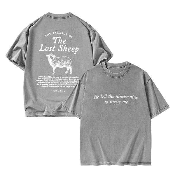 The Lost Sheep Christian Washed T-Shirt