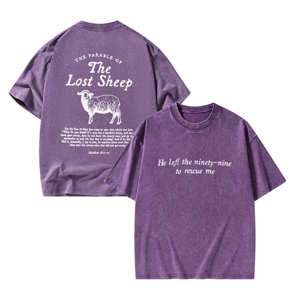 The Lost Sheep Christian Washed T-Shirt