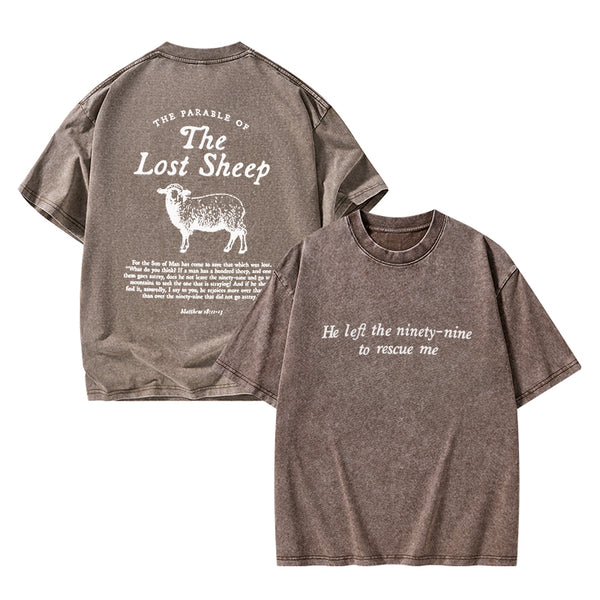 The Lost Sheep Christian Washed T-Shirt