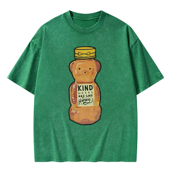 Kind Words Are Like Honey Christian Washed T-Shirt