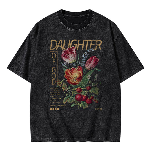 Daughter Of God Christian Washed T-Shirt
