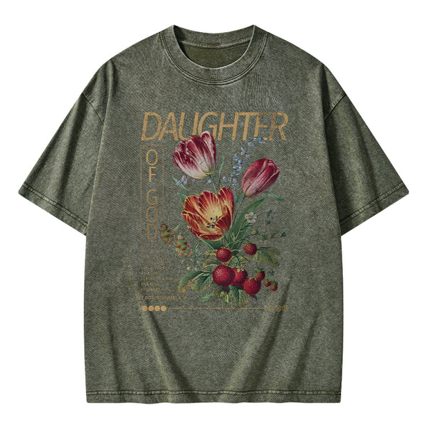 Daughter Of God Christian Washed T-Shirt
