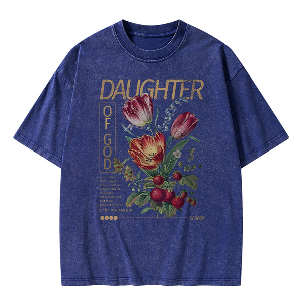 Daughter Of God Christian Washed T-Shirt