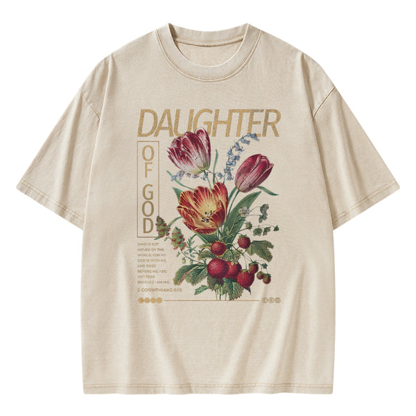 Daughter Of God Christian Washed T-Shirt