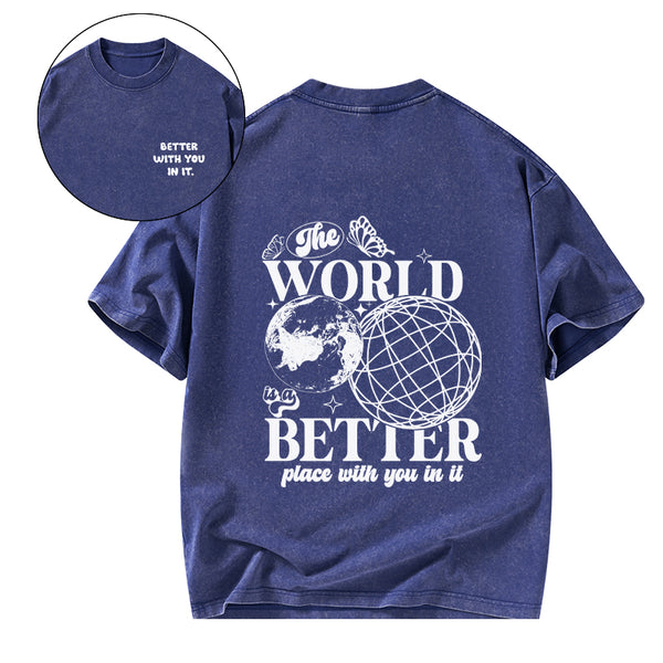 Better With You In It Christian Washed T-Shirt