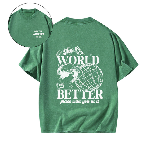 Better With You In It Christian Washed T-Shirt