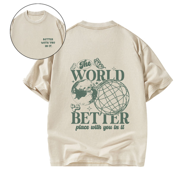 Better With You In It Christian Washed T-Shirt