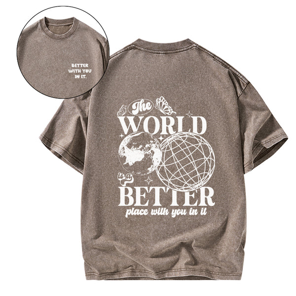 Better With You In It Christian Washed T-Shirt