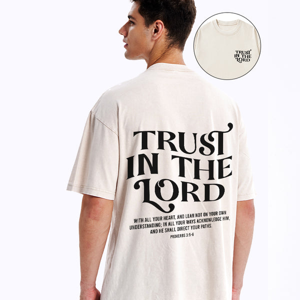 GC-WTSCJX0070 Trust In The Lord Christian Washed T-Shirt