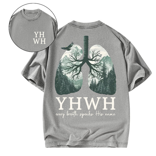 GC-WTSCJX0145 YHWH Christian Washed T-Shirt
