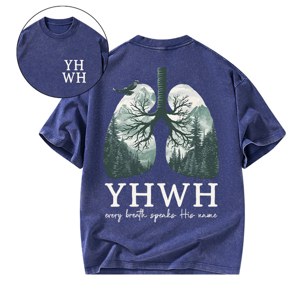 GC-WTSCJX0145 YHWH Christian Washed T-Shirt