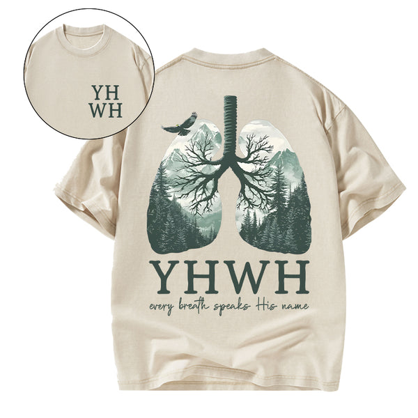 GC-WTSCJX0145 YHWH Christian Washed T-Shirt