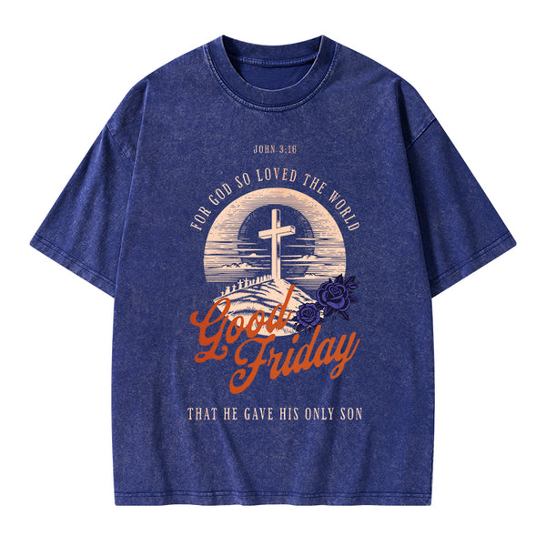Good Friday Christian Washed T-Shirt