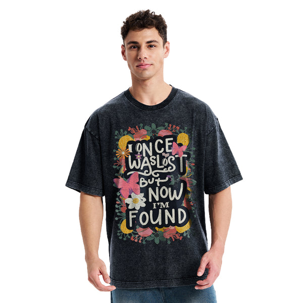 I Once Was Lost Christian Washed T-Shirt