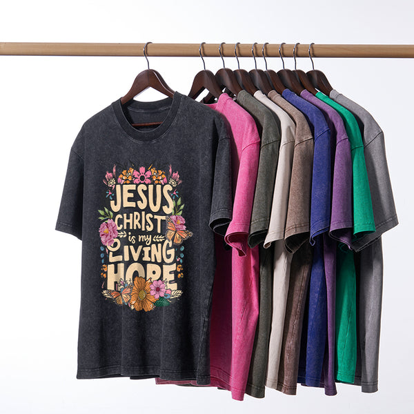 Living Hope Christian Washed T-Shirt